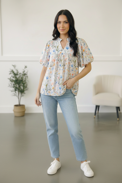Painted Blossoms Daydream Top
