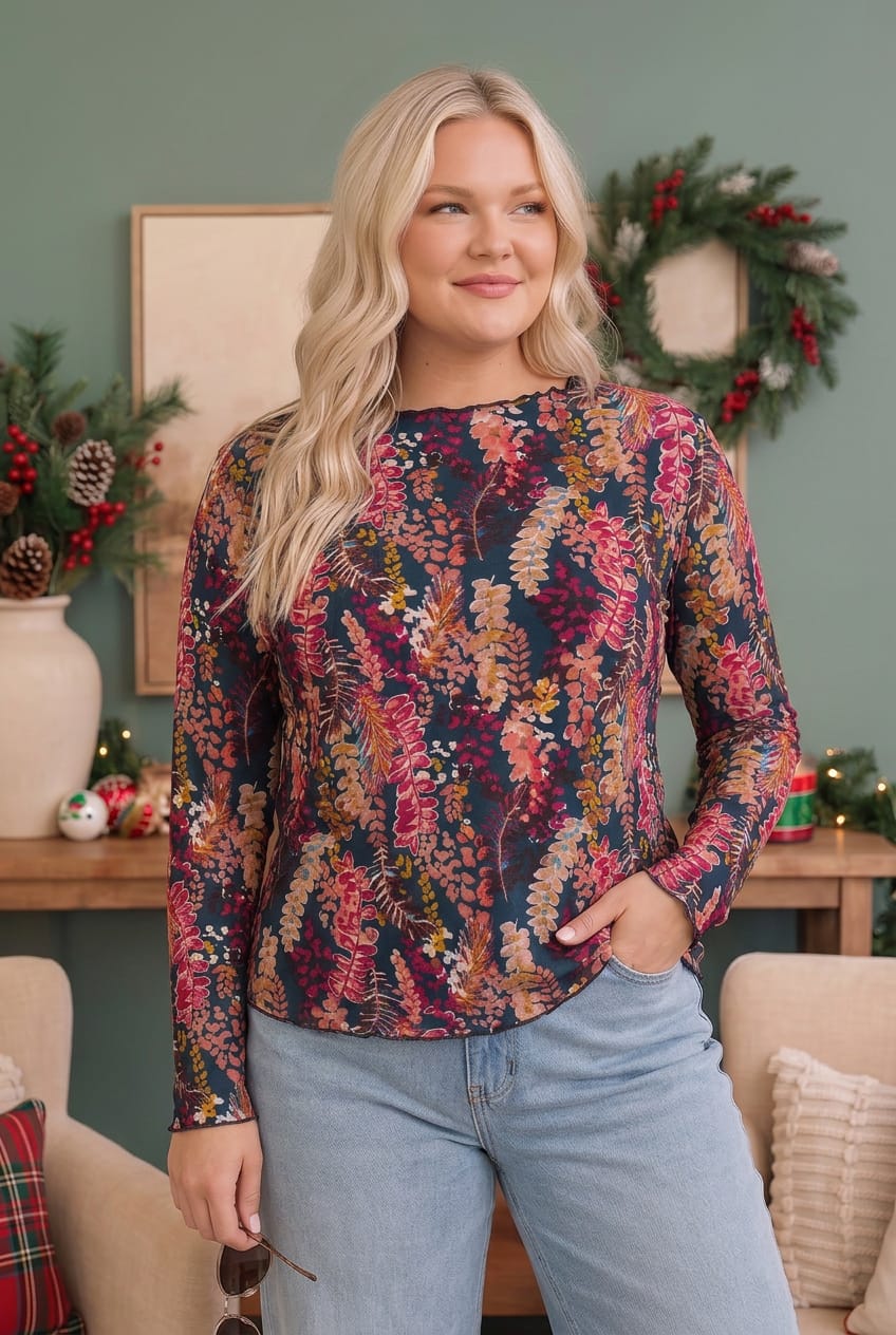 Forest Fern Knit Long Sleeve