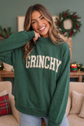 Grinchy Vibes Only Oversized Holiday Sweatshirt