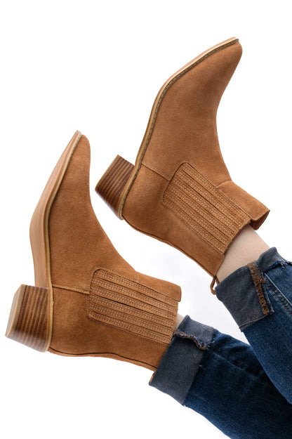 Leonor Suede Ankle Boot in Tan