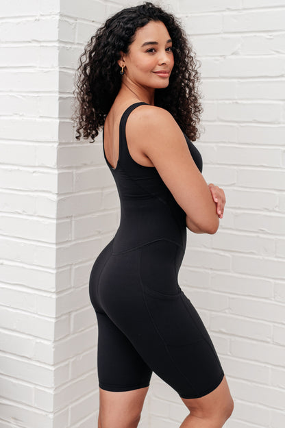 Sun Salutations Body Suit in Black