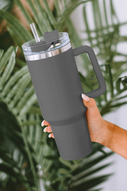 Rosy 304 Stainless Steel Double Insulated Tumbler Mug With Straw