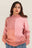 VERY J Color Block Mock Neck Drop Shoulder Sweater