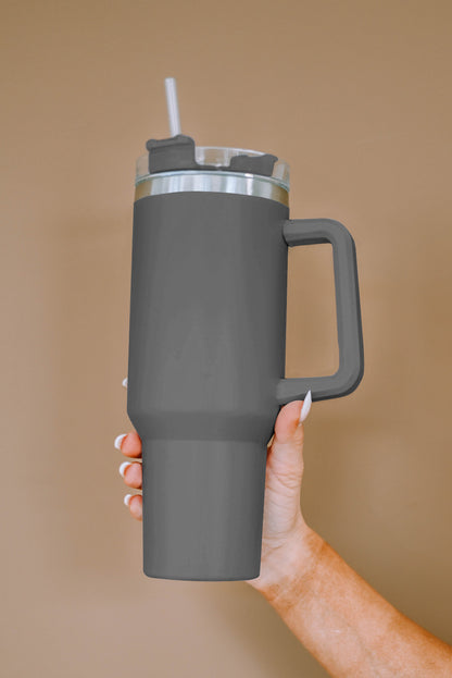 Rosy 304 Stainless Steel Double Insulated Tumbler Mug With Straw