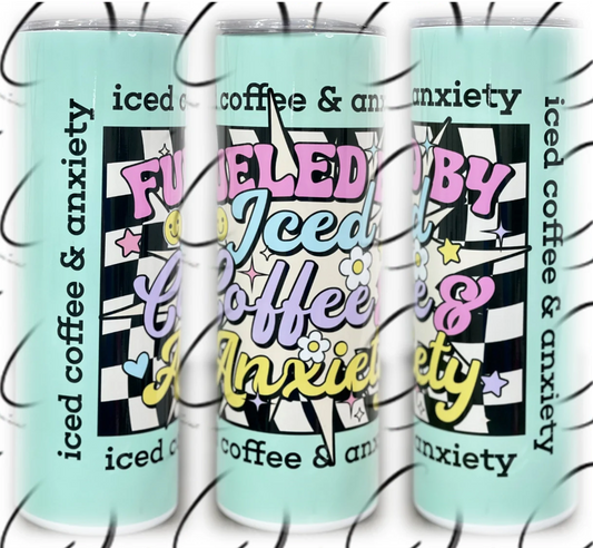 PREORDER: Iced Coffee & Anxiety Skinny Tumbler