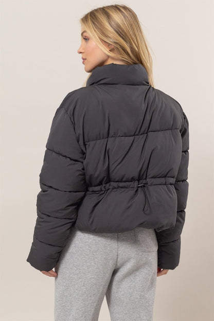 HYFVE Quilted Back Drawstring Puffer Jacket