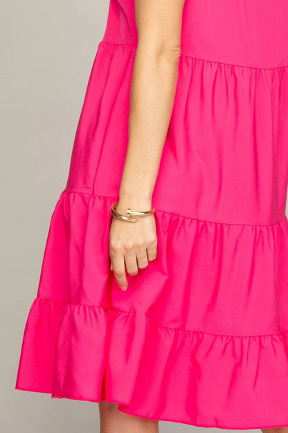 sleeveless tiered dress