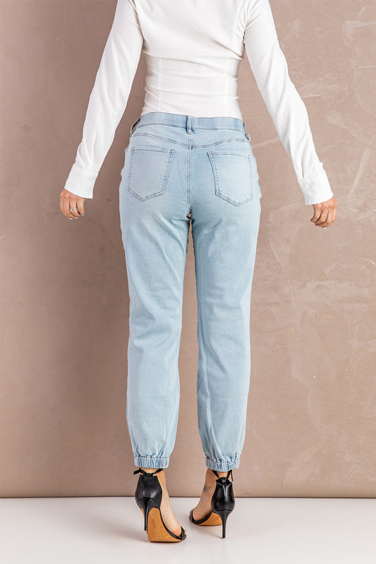 Acid Wash Jogger Jeans