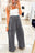 Medium Grey Mineral Wash Knot High Waist Raw Hem Pants