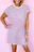 Pink Striped Crew Neck Mini T-shirt Dress