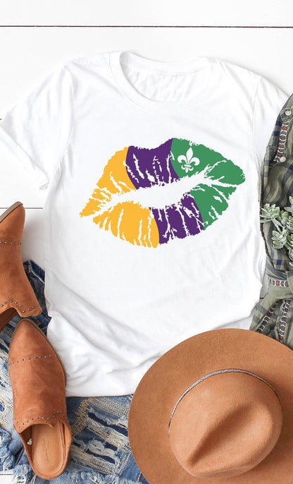 Mardi Gras Lip Graphic Tee