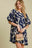 Umgee Two Tone Abstract Print Puff Sleeve Dress