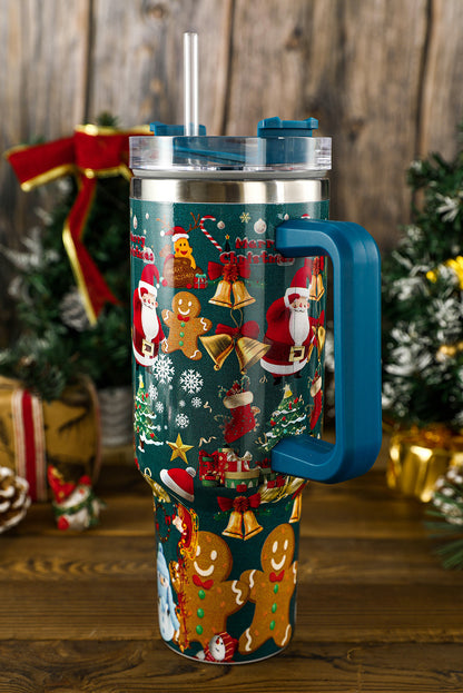 Blue Christmas Pattern Print Stainless Steel Tumblers