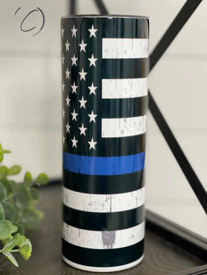 PREORDER: Thin Blue Line Skinny Tumbler