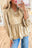 Gold Metallic Velvet Frill V Neck Puff Sleeve Babydoll Blouse