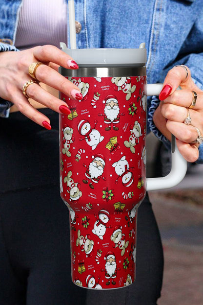 Blue Christmas Pattern Print Stainless Steel Tumblers