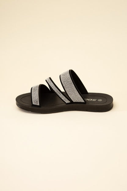 ZEAL-S RHINESTONE STRAP SANDALS