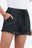 Dark Blue Casual  Frayed Pocketed Denim Shorts