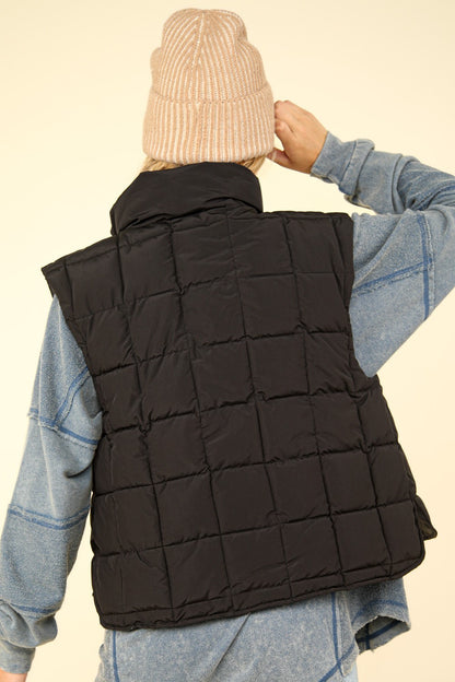 VERY J Zip Up Puffer Padded Warm Vest