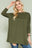 Plus Size Solid Long Sleeve Tunic Top