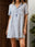 Pocketed Collared Neck Short Sleeve Denim Dress