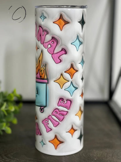 PREORDER: Emotional Dumpster Fire Skinny Tumbler