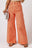 Orange Acid Wash Casual High Waist Wide Leg Jeans