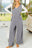 Parchment Pockets Oversized Ribbed Wide Leg Jumpsuit