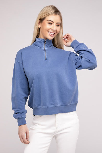 Half Zip Long Sleeve Sweatshirt