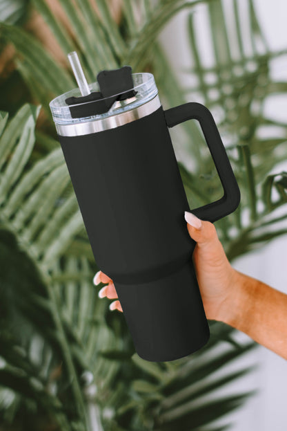 Rosy 304 Stainless Steel Double Insulated Tumbler Mug With Straw