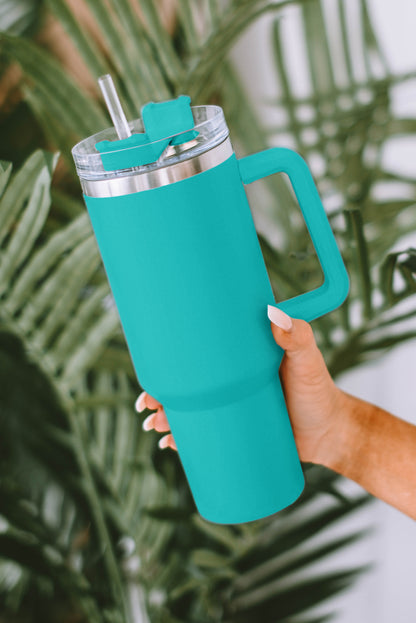 Rosy 304 Stainless Steel Double Insulated Tumbler Mug With Straw