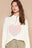 POL Cable-Knit Peace Patch Dropped Shoulder Sweater