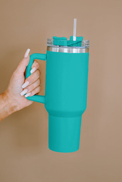 Rosy 304 Stainless Steel Double Insulated Tumbler Mug With Straw