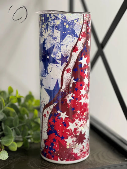 PREORDER: Patriotic Geode Skinny Tumbler