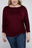 Plus Luxe Rayon Boat Neck 3/4 Sleeve Top