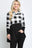 Plus Contrast Long Sleeve Turtle Neck Top