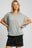 Umgee Exposed Seam Round Neck Batwing Sleeve Knit Top