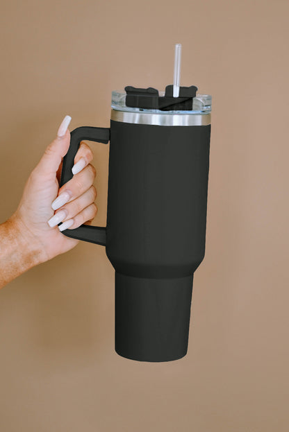 Rosy 304 Stainless Steel Double Insulated Tumbler Mug With Straw