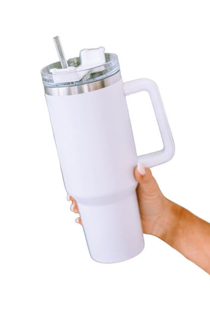 Rosy 304 Stainless Steel Double Insulated Tumbler Mug With Straw