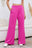 Rose Elastic High Waisted Wide Leg Sweatpants with Pockets