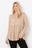 Be Stage Full Size Long Sleeve Peplum Cable Knit Hoodie