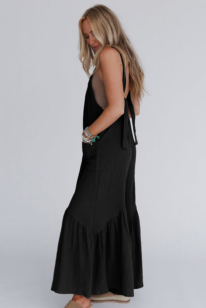 Wide Leg Ruffle Jumpsuit