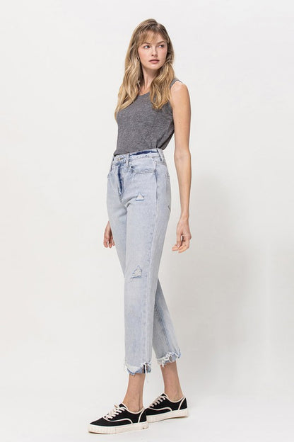 SUPER HIGH RELAXED CUFFED STRAIGHT JEAN