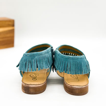 Fringe Star Sandal in Teal