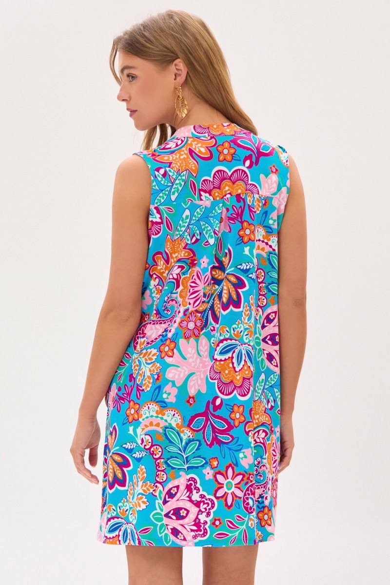 Dear Scarlett Lizzy Tank Dress in Blue