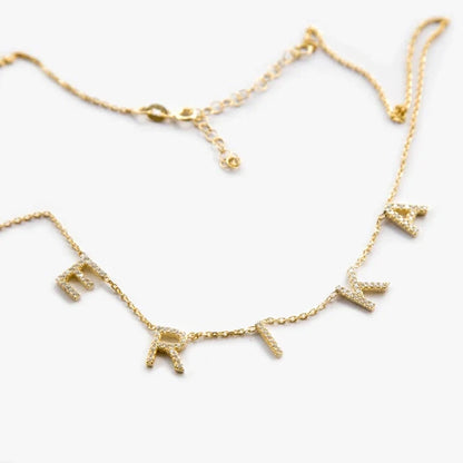 PREORDER: Custom Pave Initial Necklace in Three Colors