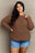 Zenana Breezy Days Plus Size High Low Waffle Knit Sweater