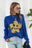 Flower Graphic Drop Shoulder Sweater