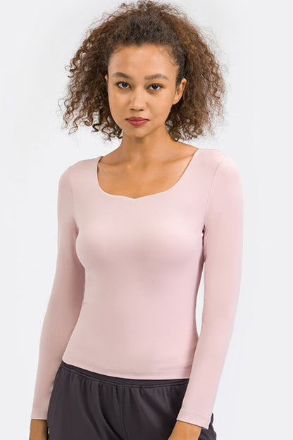 Feel Like Skin Highly Stretchy Long Sleeve Sports Top