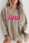 XOXO Sequin Round Neck Dropped Shoulder Sweatshirt